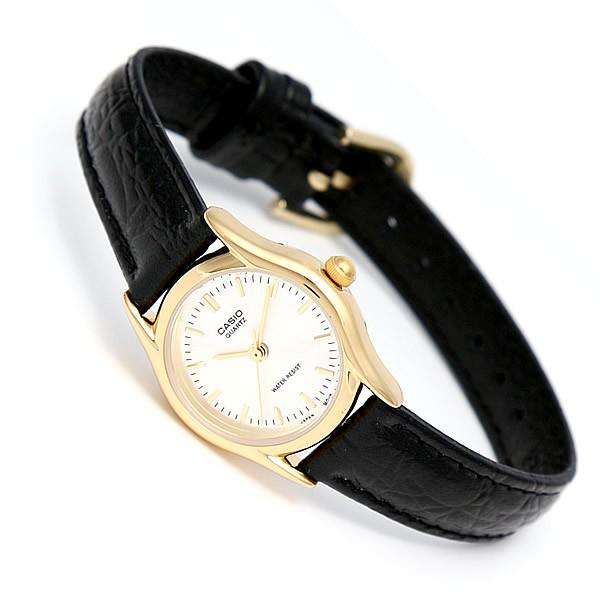 Casio LTP-1094Q-7ARDF Black Leather Strap Watch for Women-Watch Portal Philippines