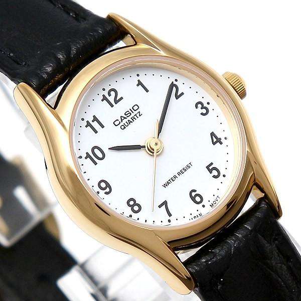 Casio LTP-1094Q-7B1RDF Black Leather Watch for Women-Watch Portal Philippines