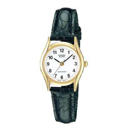 Casio LTP-1094Q-7B1RDF Black Leather Watch for Women-Watch Portal Philippines