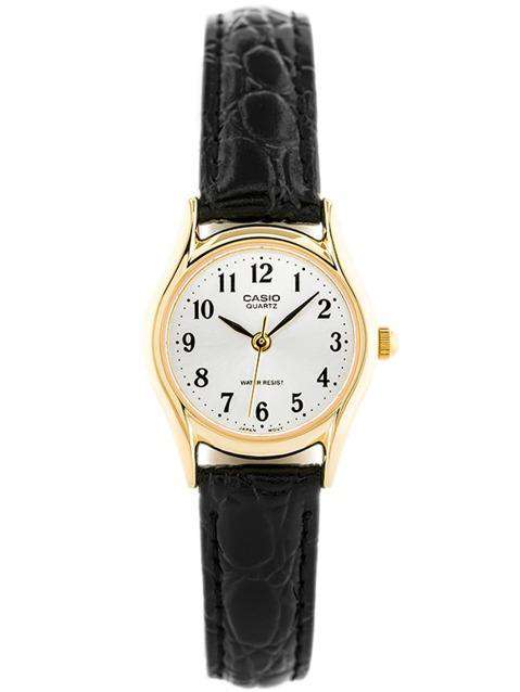 Casio LTP-1094Q-7B2RDF Black Leather Watch for Women-Watch Portal Philippines