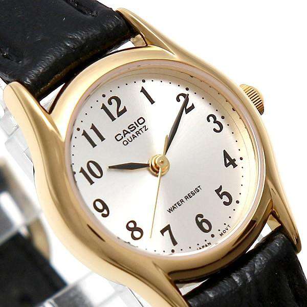 Casio LTP-1094Q-7B2RDF Black Leather Watch for Women-Watch Portal Philippines