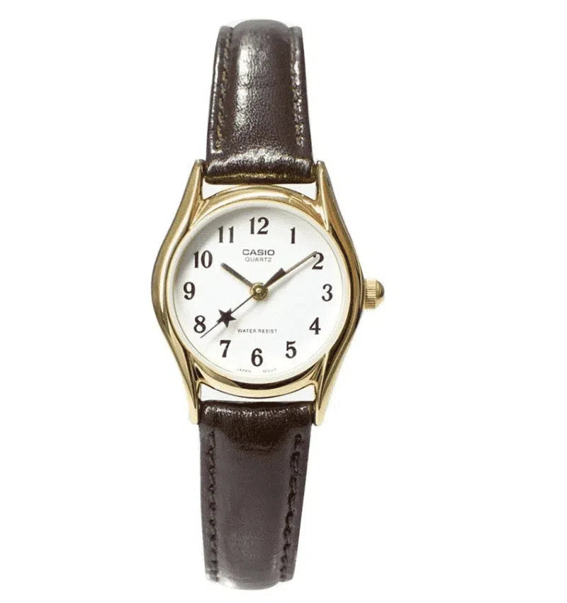 Casio LTP-1094Q-7B4RDF Brown Leather Watch for Women-Watch Portal Philippines