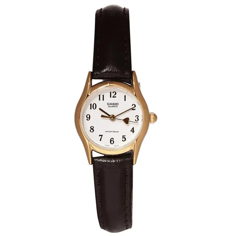 Casio LTP-1094Q-7B5RDF Black Leather Watch for Women-Watch Portal Philippines