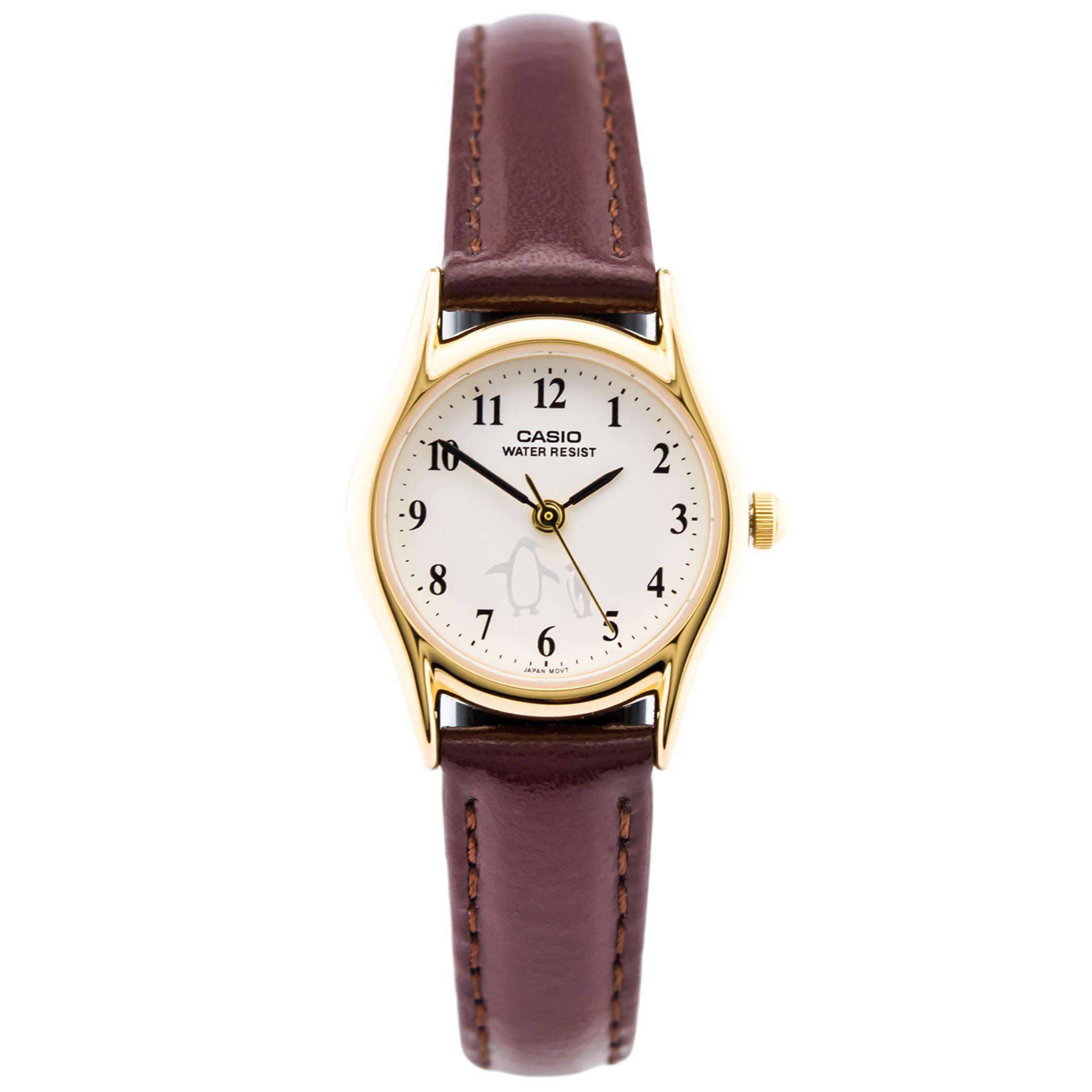 Casio LTP-1094Q-7B6RDF Brown Leather Watch for Women-Watch Portal Philippines