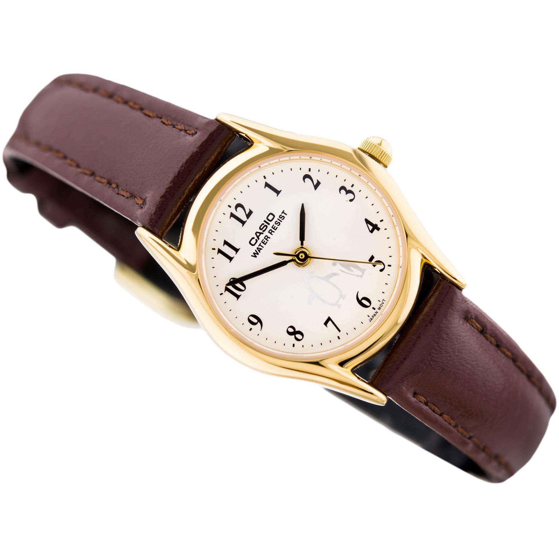 Casio LTP-1094Q-7B6RDF Brown Leather Watch for Women-Watch Portal Philippines