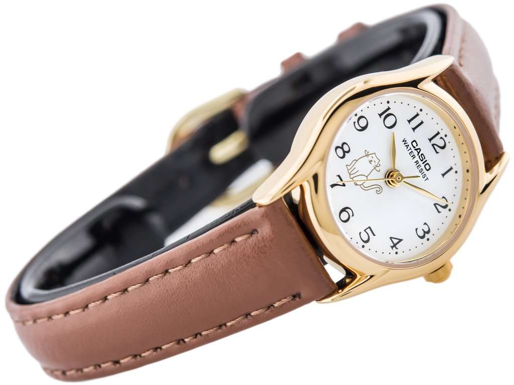 Casio LTP-1094Q-7B8RDF Brown Leather Strap Watch for Women-Watch Portal Philippines