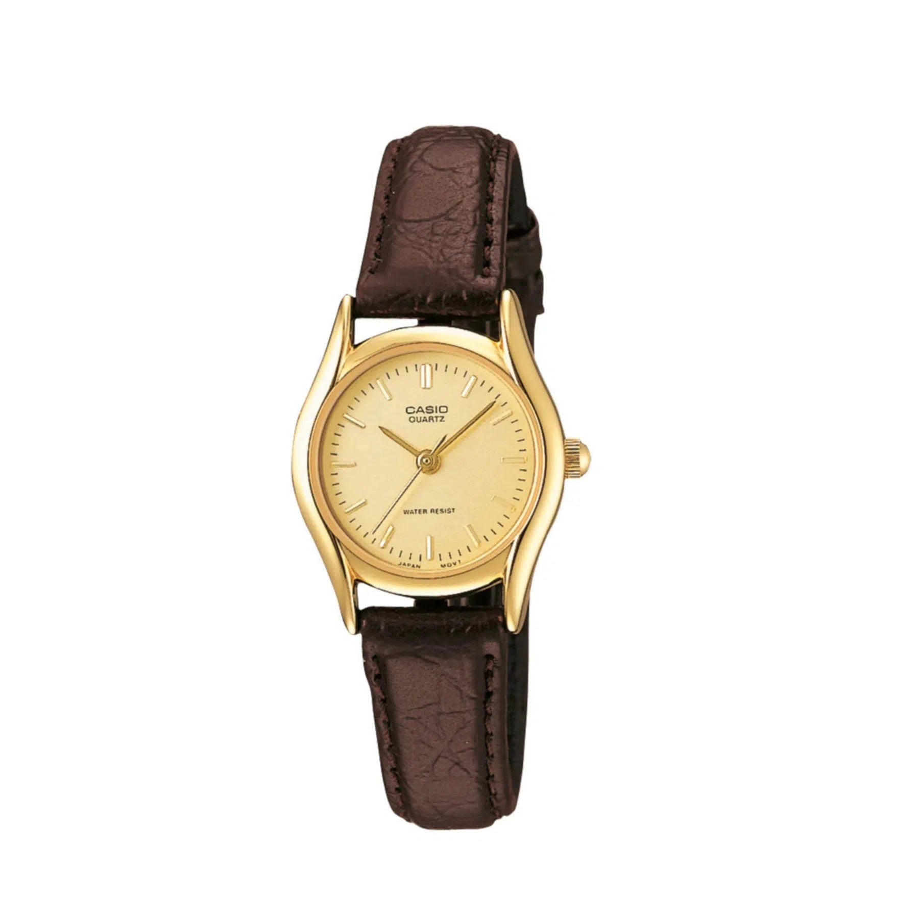 Casio LTP-1094Q-9ARDF Brown Leather Watch for Women-Watch Portal Philippines