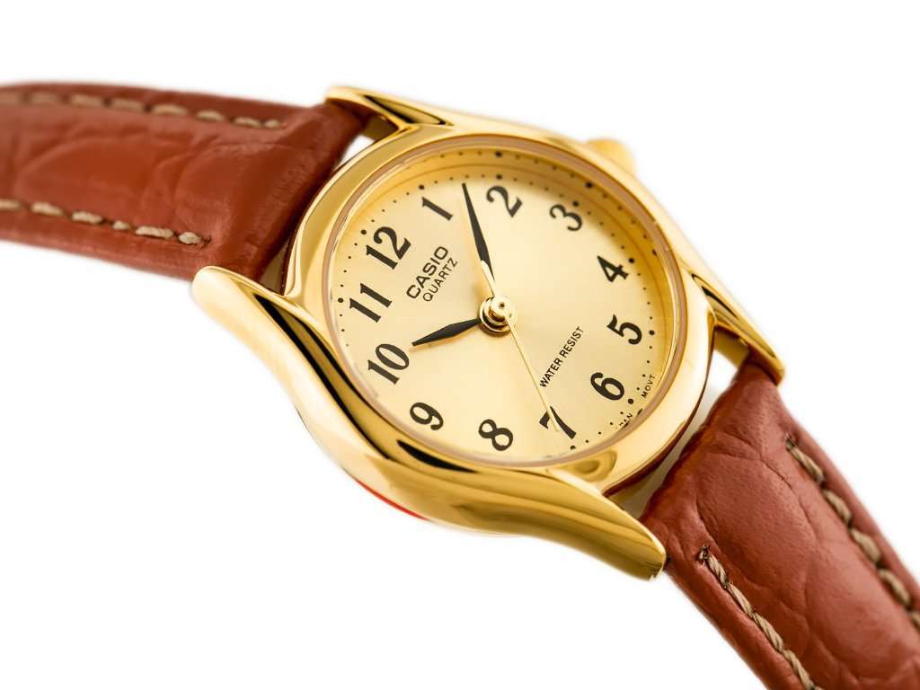 Casio LTP-1094Q-9BRDF Brown Leather Strap Watch for Women-Watch Portal Philippines