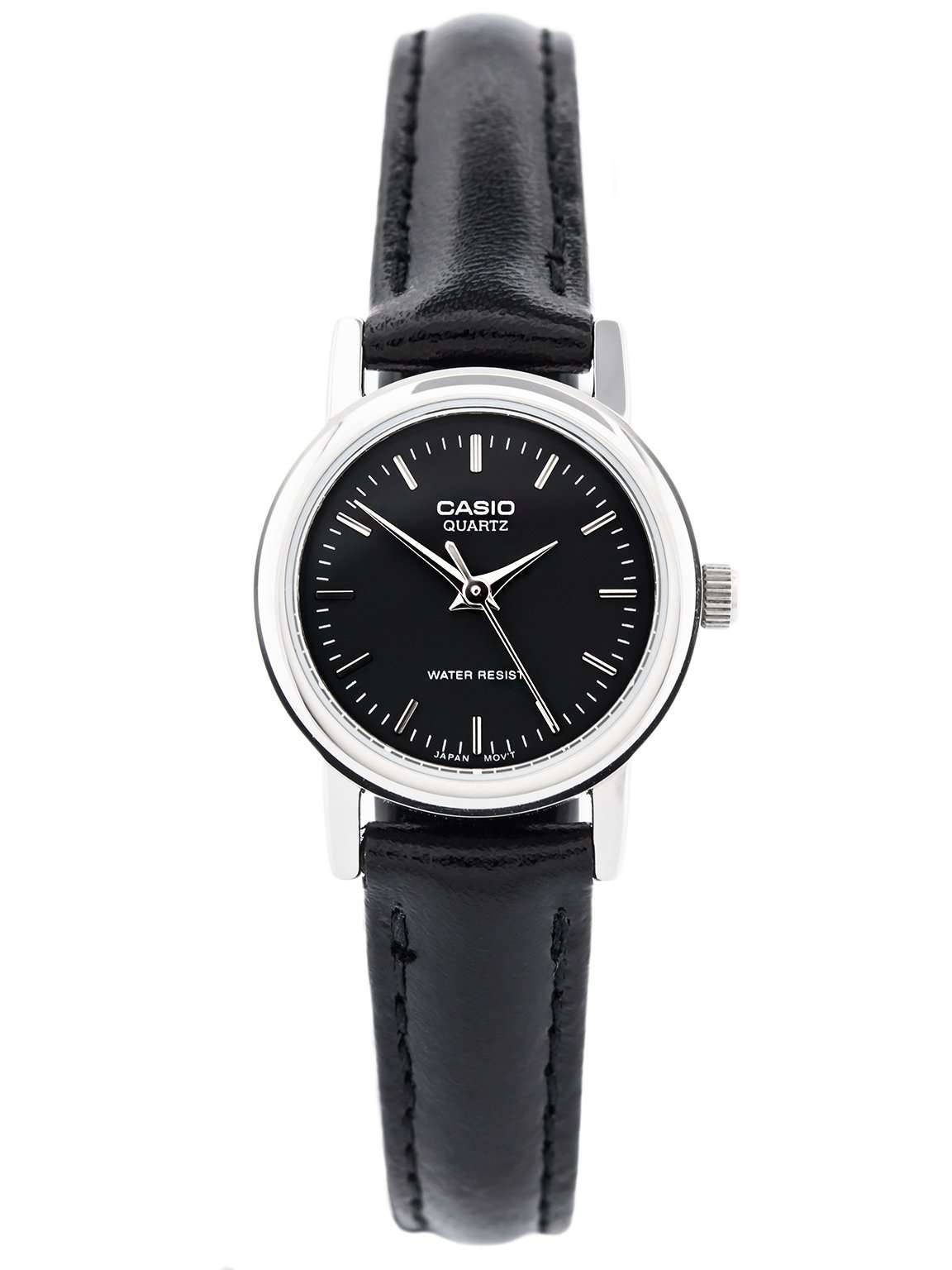 Casio LTP-1095E-1ADF Black Leather Strap Watch for Women-Watch Portal Philippines