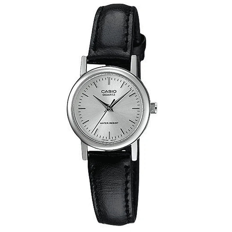 Casio LTP-1095E-7ADF Black Leather Strap Watch for Women-Watch Portal Philippines