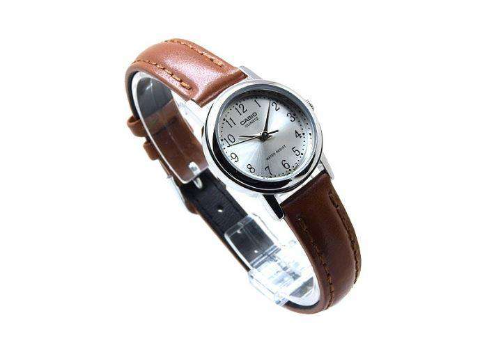 Casio LTP-1095E-7BDF Brown Leather Strap Watch for Women-Watch Portal Philippines