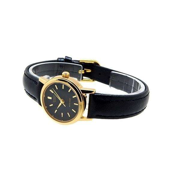 Casio LTP-1095Q-1AD Black Leather Strap Watch for Women-Watch Portal Philippines