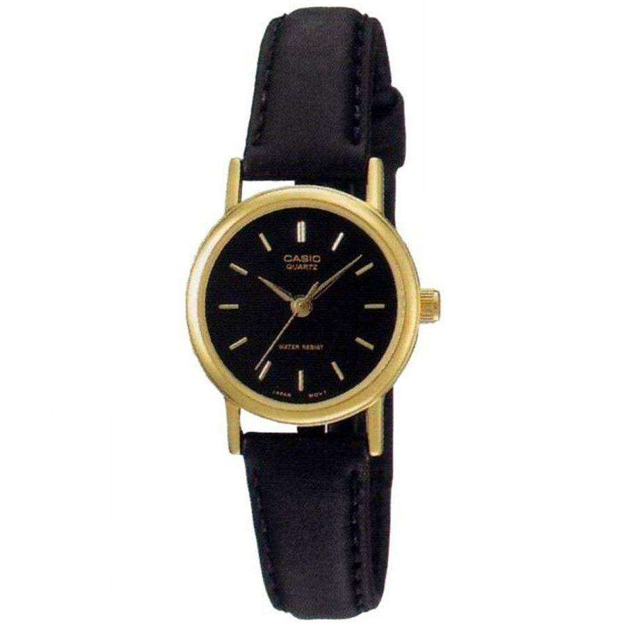 Casio LTP-1095Q-1AD Black Leather Strap Watch for Women-Watch Portal Philippines