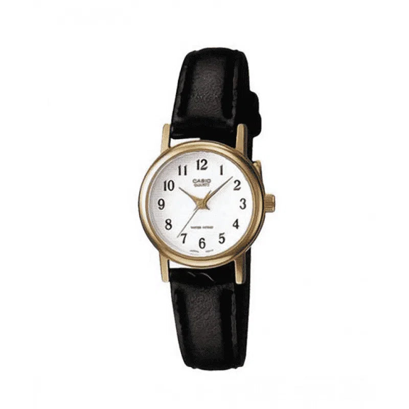 Casio LTP-1095Q-7BD Black Leather Strap Watch for Women-Watch Portal Philippines