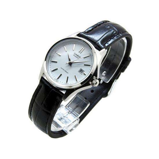 Casio LTP-1183E-7ADF Black Leather Strap Watch for Women-Watch Portal Philippines