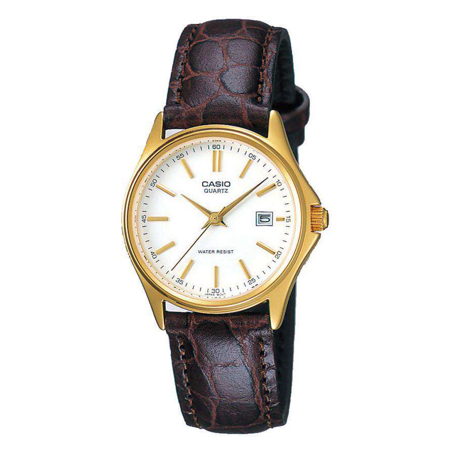 Casio LTP-1183Q-7A Brown Leather Strap Watch for Women-Watch Portal Philippines