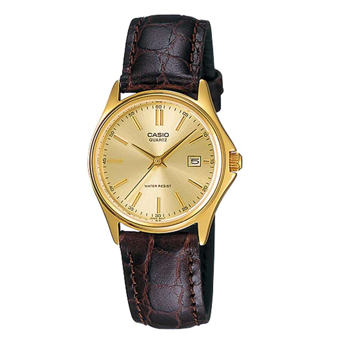 Casio LTP-1183Q-9A Brown Leather Strap Watch for Women-Watch Portal Philippines