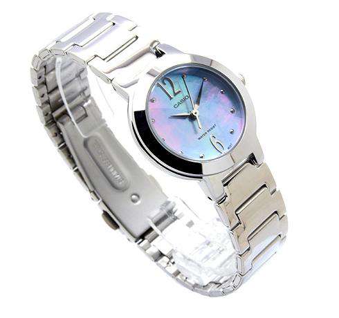 Casio LTP-1191A-2A Silver/Blue Stainless Steel Watch for Women-Watch Portal Philippines