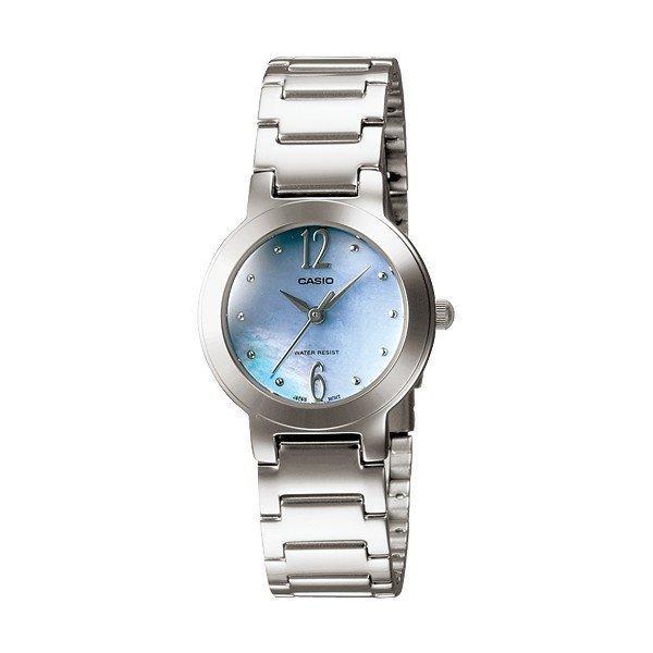 Casio LTP-1191A-2A Silver/Blue Stainless Steel Watch for Women-Watch Portal Philippines