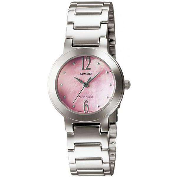 Casio LTP-1191A-4A1 Silver/Pink Stainless Steel Watch for Women-Watch Portal Philippines