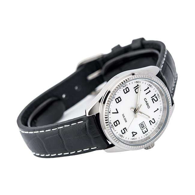 Casio LTP-1302L-7BVDF Black Leather Strap Watch for Women-Watch Portal Philippines