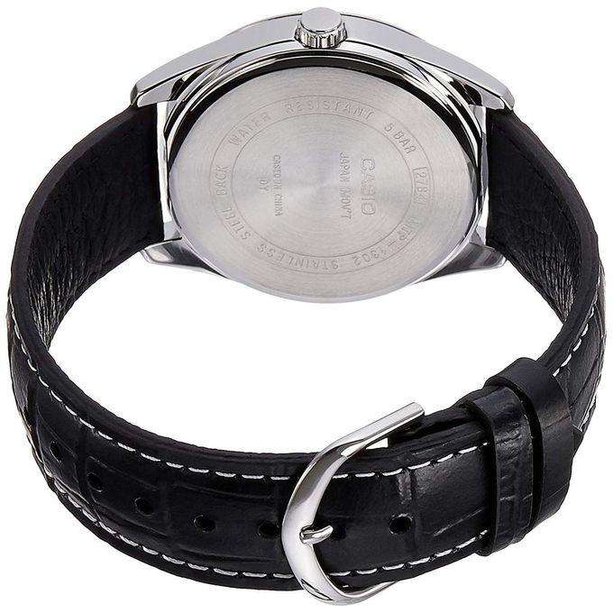 Casio LTP-1303L-1AVDF Black Leather Strap Watch for Women-Watch Portal Philippines