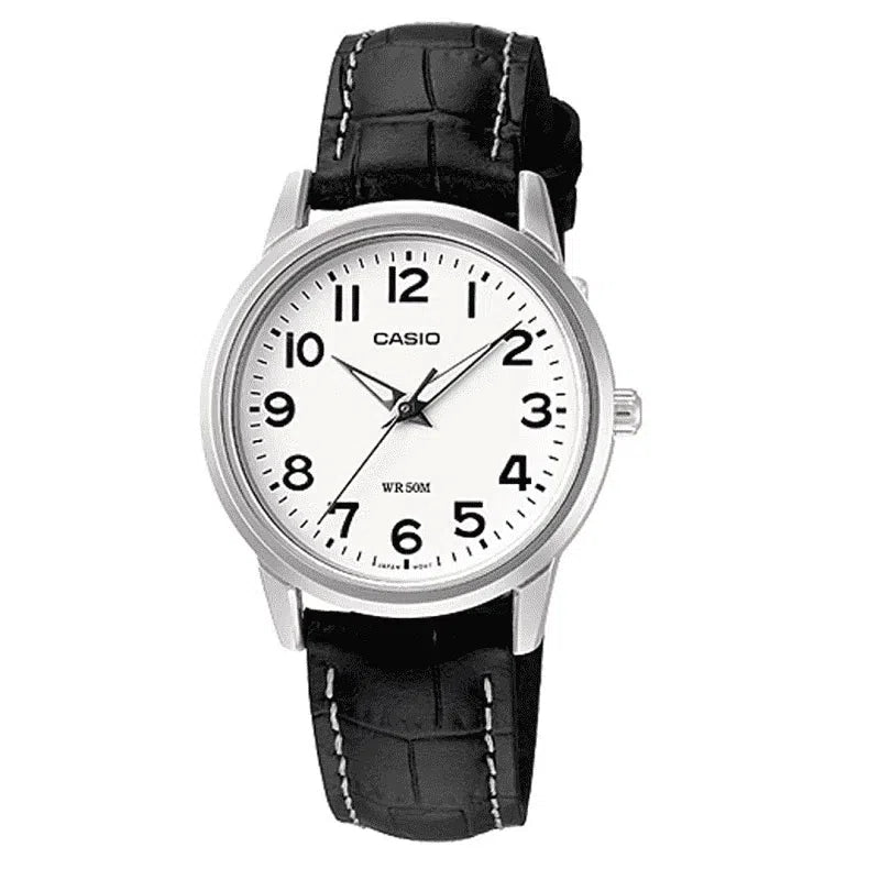 Casio LTP-1303L-7BVDF Black Leather Strap Watch for Women-Watch Portal Philippines
