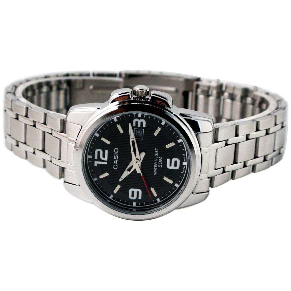 Casio LTP-1314D-1AVDF Silver Stainless Steel Strap Watch for Women-Watch Portal Philippines
