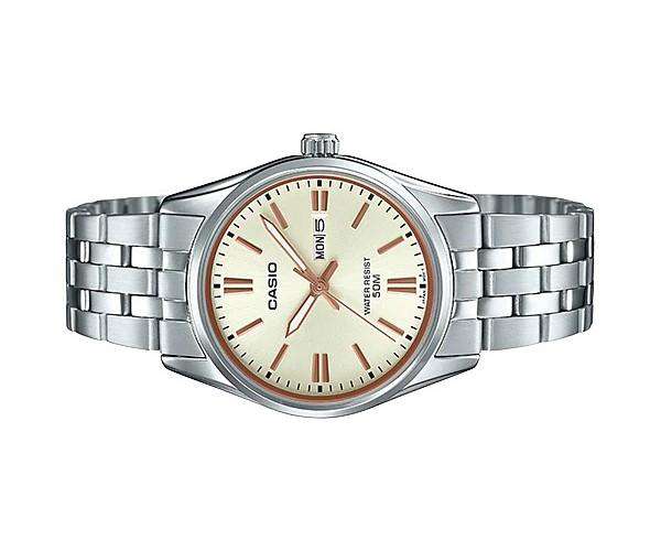 Casio LTP-1335D-9AVDF Silver Stainless Steel Strap Watch for Women-Watch Portal Philippines