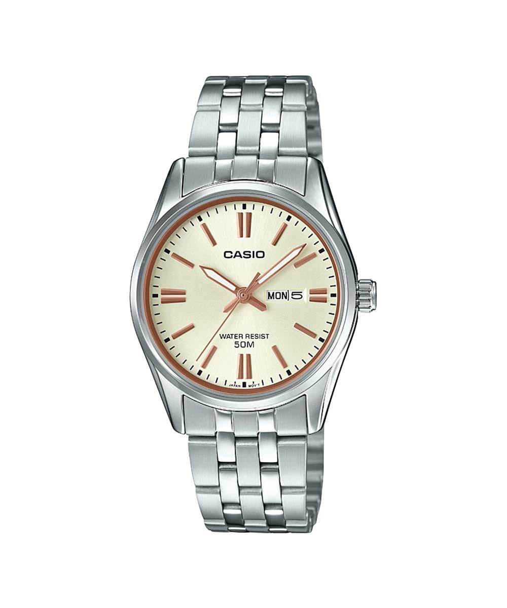 Casio LTP-1335D-9AVDF Silver Stainless Steel Strap Watch for Women-Watch Portal Philippines