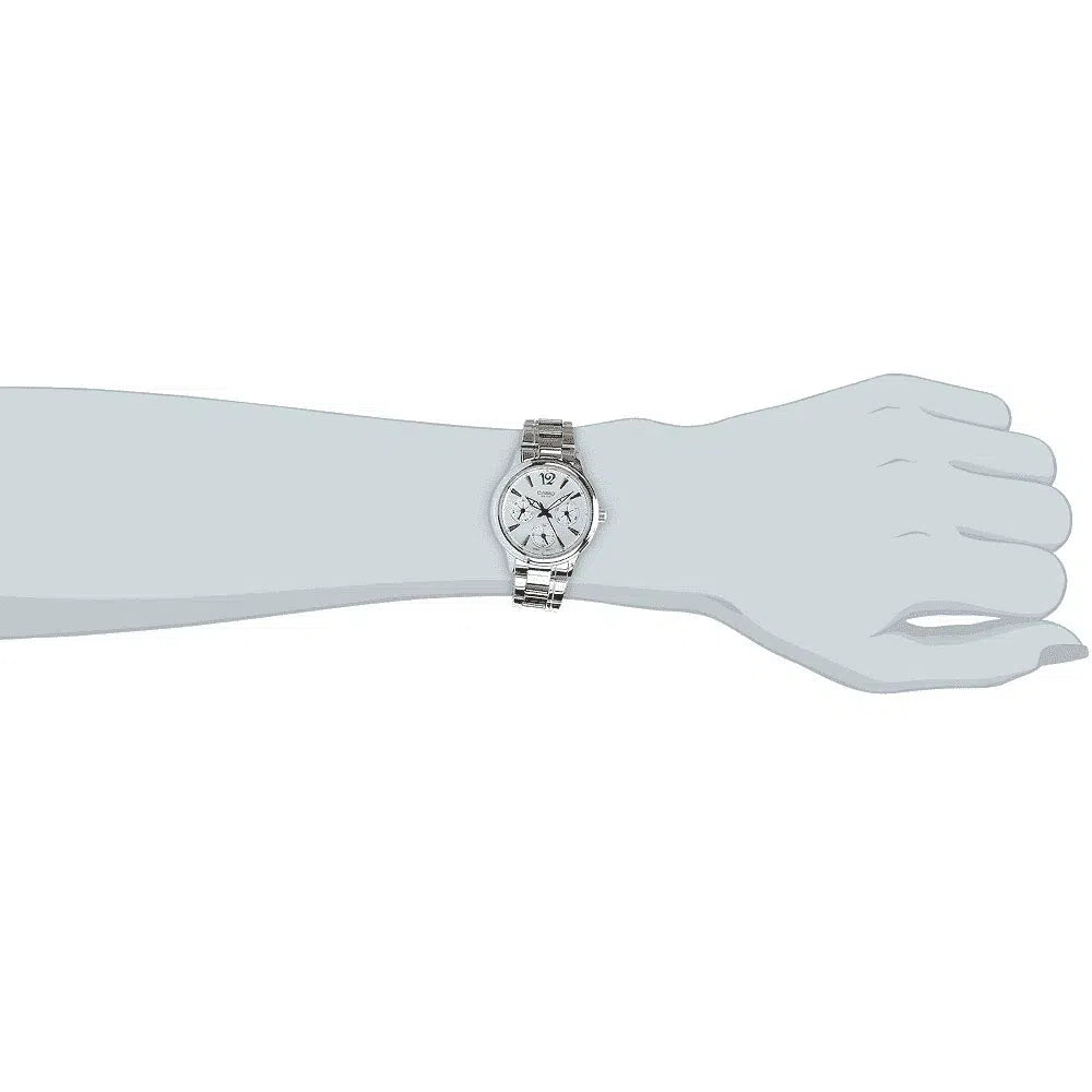 Casio LTP-2085D-7A Silver Stainless Watch for Women-Watch Portal Philippines