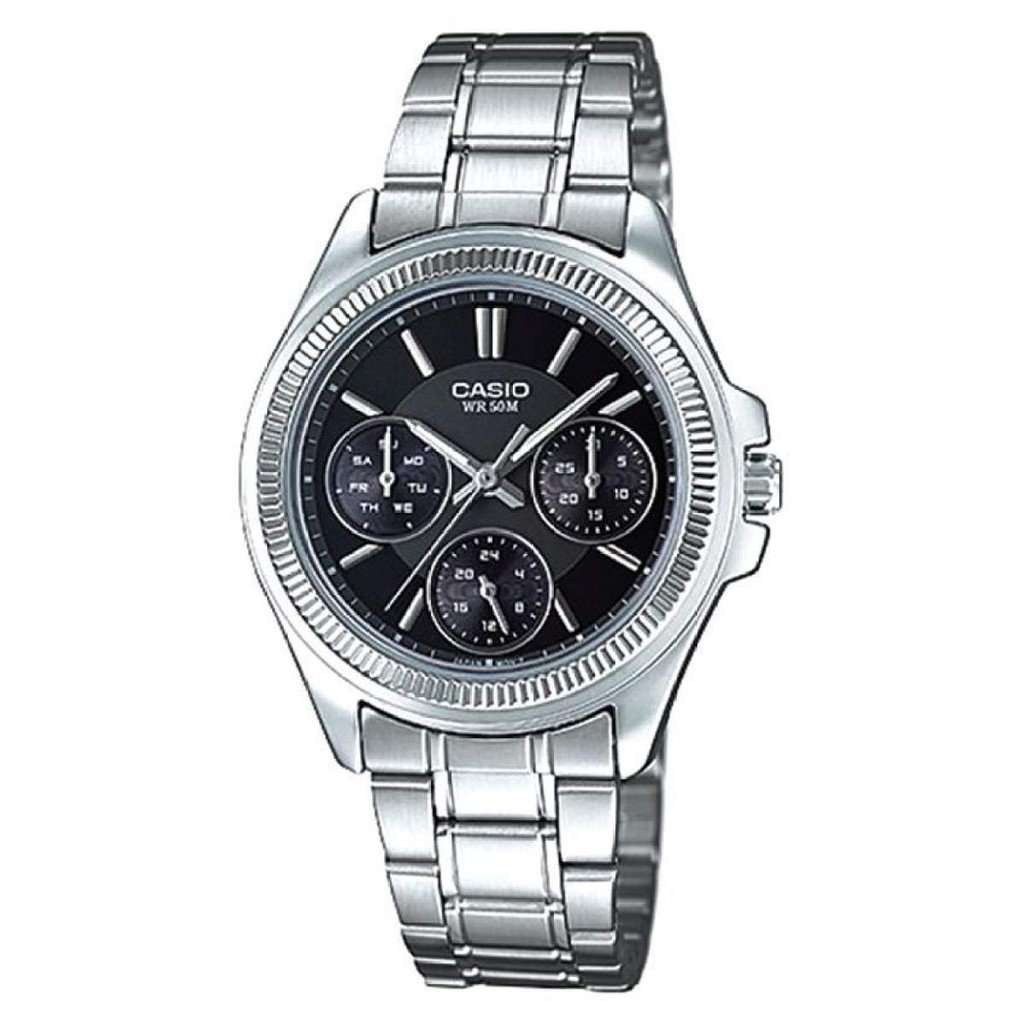 Casio LTP-2088D-1A Silver Stainless Watch for Women-Watch Portal Philippines