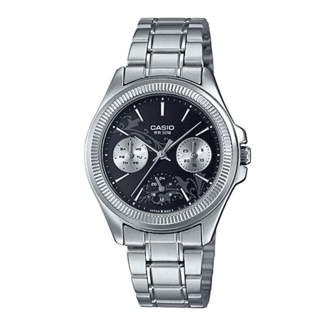 Casio LTP-2088D-1A2 Silver Stainless Watch for Women-Watch Portal Philippines