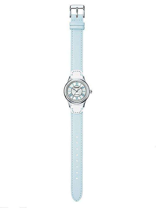 Casio LTP-E113L-2ADF Light Blue Leather Strap Watch for Women-Watch Portal Philippines