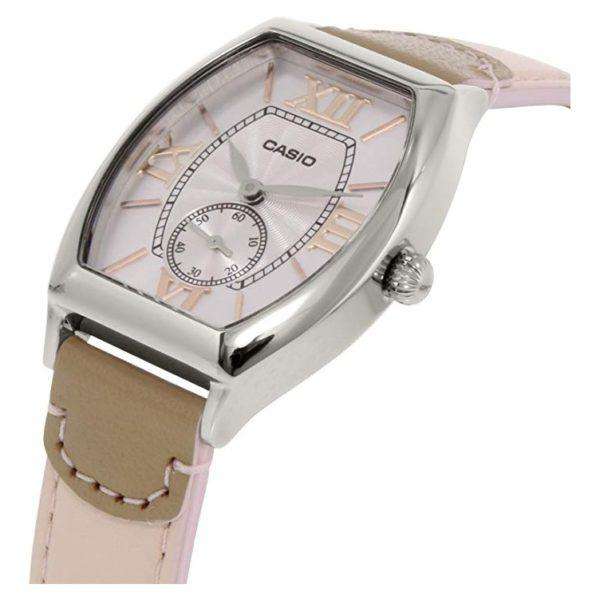 Casio LTP-E114L-4A2DF Light Pink Leather Strap Watch for Women-Watch Portal Philippines