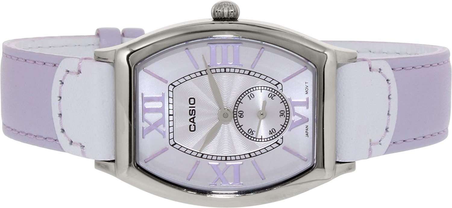 Casio LTP-E114L-6ADF Light Purple Leather Strap Watch for Women-Watch Portal Philippines