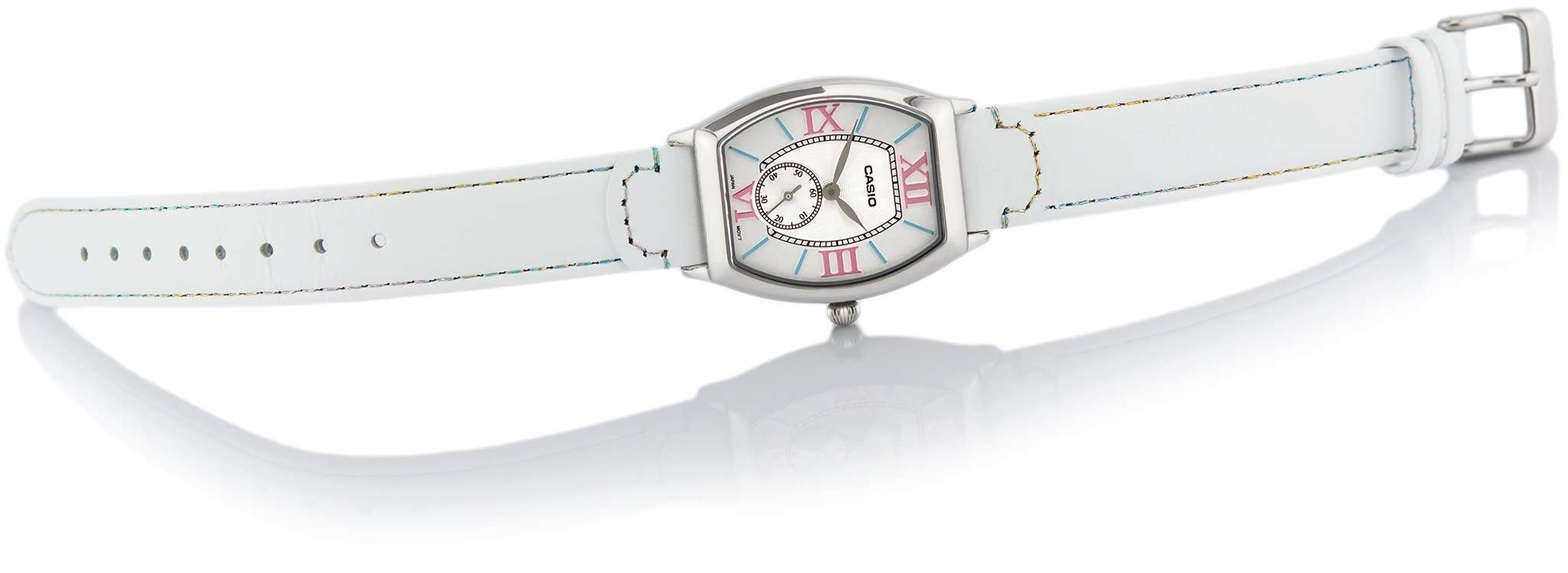 Casio LTP-E114L-7ADF White Leather Strap Watch for Women-Watch Portal Philippines