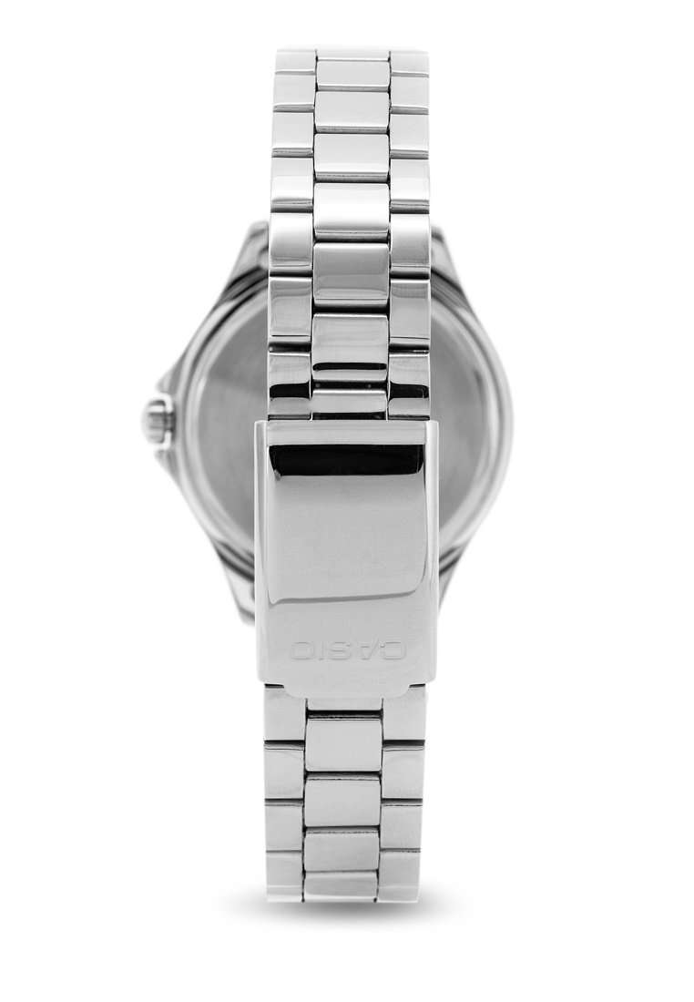 Casio LTP-E129D-6A Silver Stainless Steel Strap Watch for Women-Watch Portal Philippines