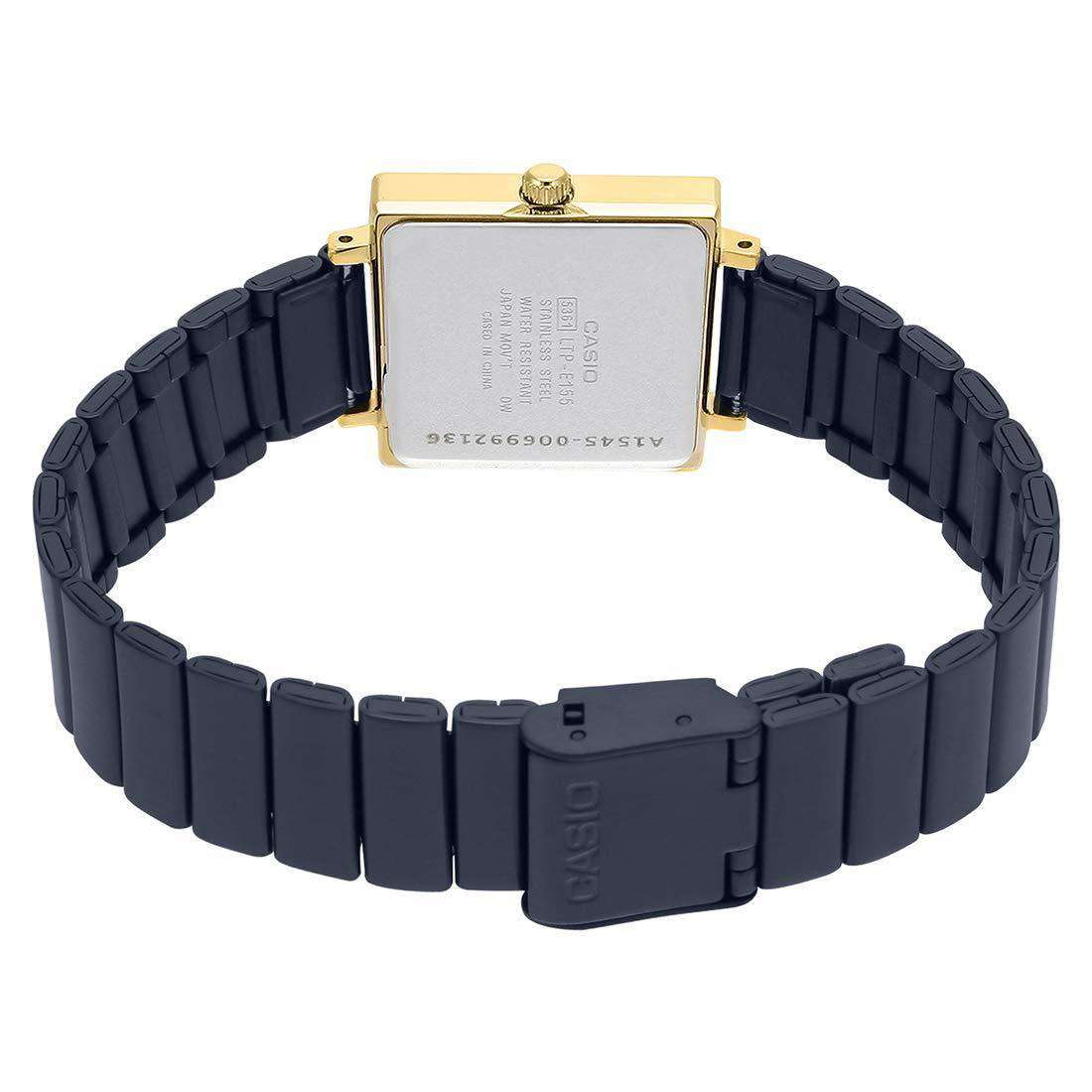 Casio LTP-E155GB-1A Gold and Black Stainless Watch for Women-Watch Portal Philippines