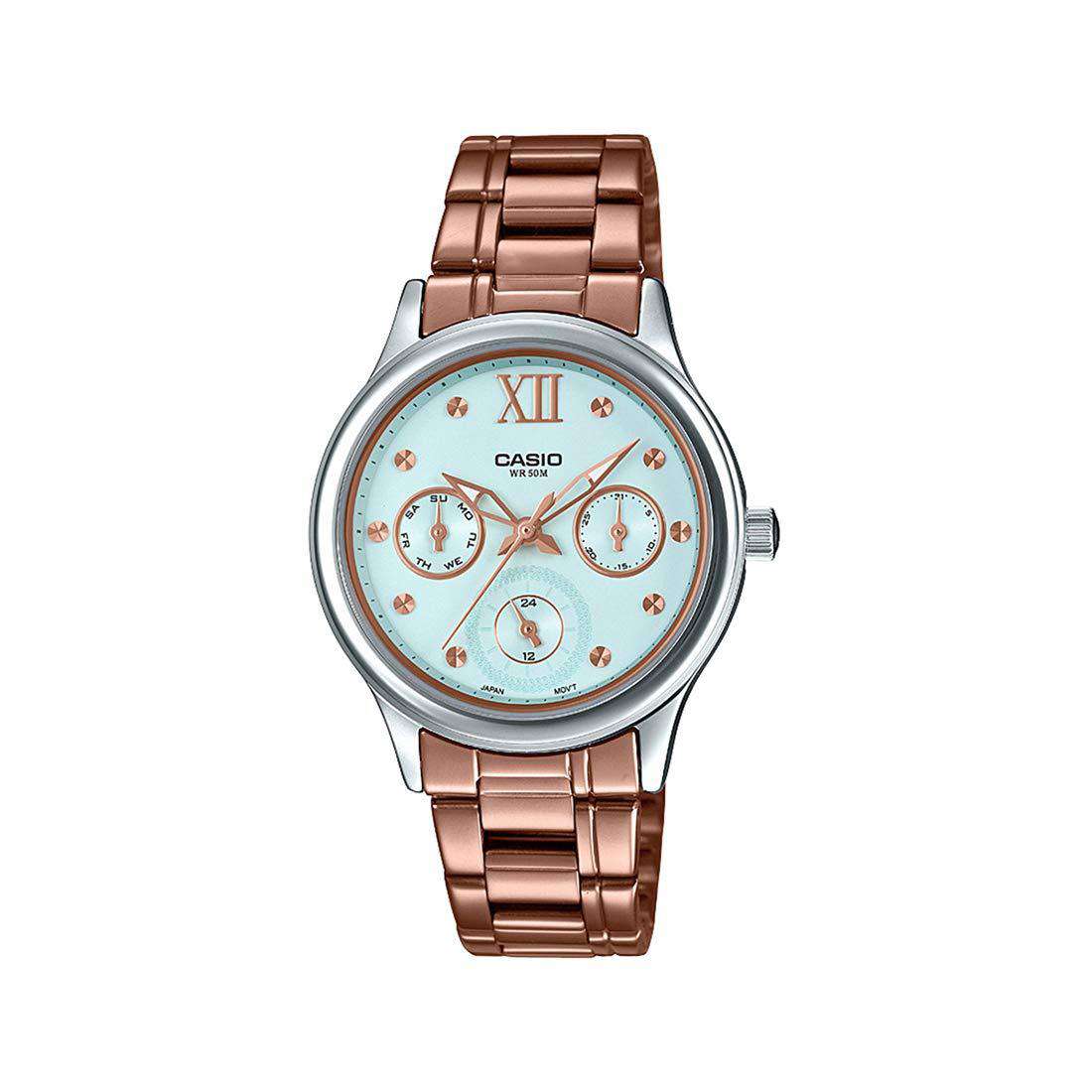 Casio LTP-E306R-2A Rose Gold Stainless Watch for Women-Watch Portal Philippines