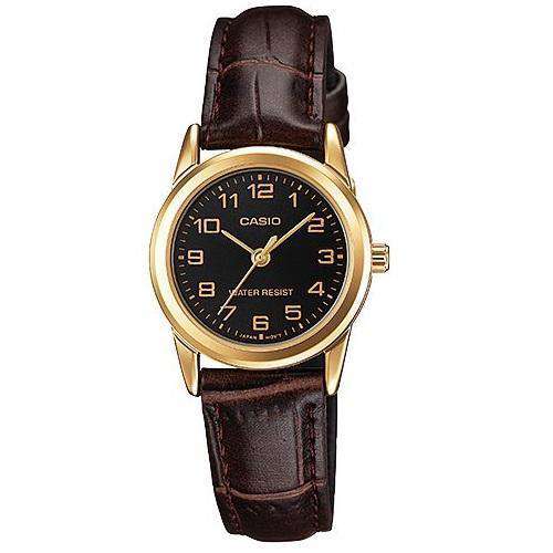 Casio LTP-V001GL-1B Brown Leather Watch for Women-Watch Portal Philippines