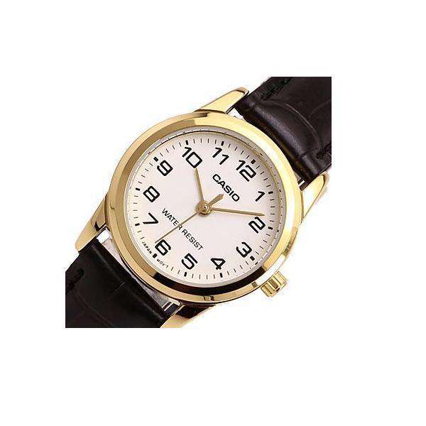 Casio LTP-V001GL-7B Black Leather Watch for Women-Watch Portal Philippines