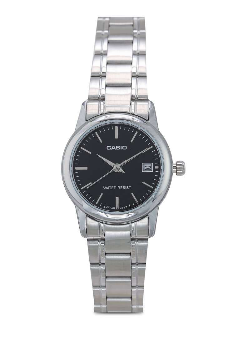 Casio LTP-V002D-1B Silver Stainless Steel Strap Watch for Women-Watch Portal Philippines