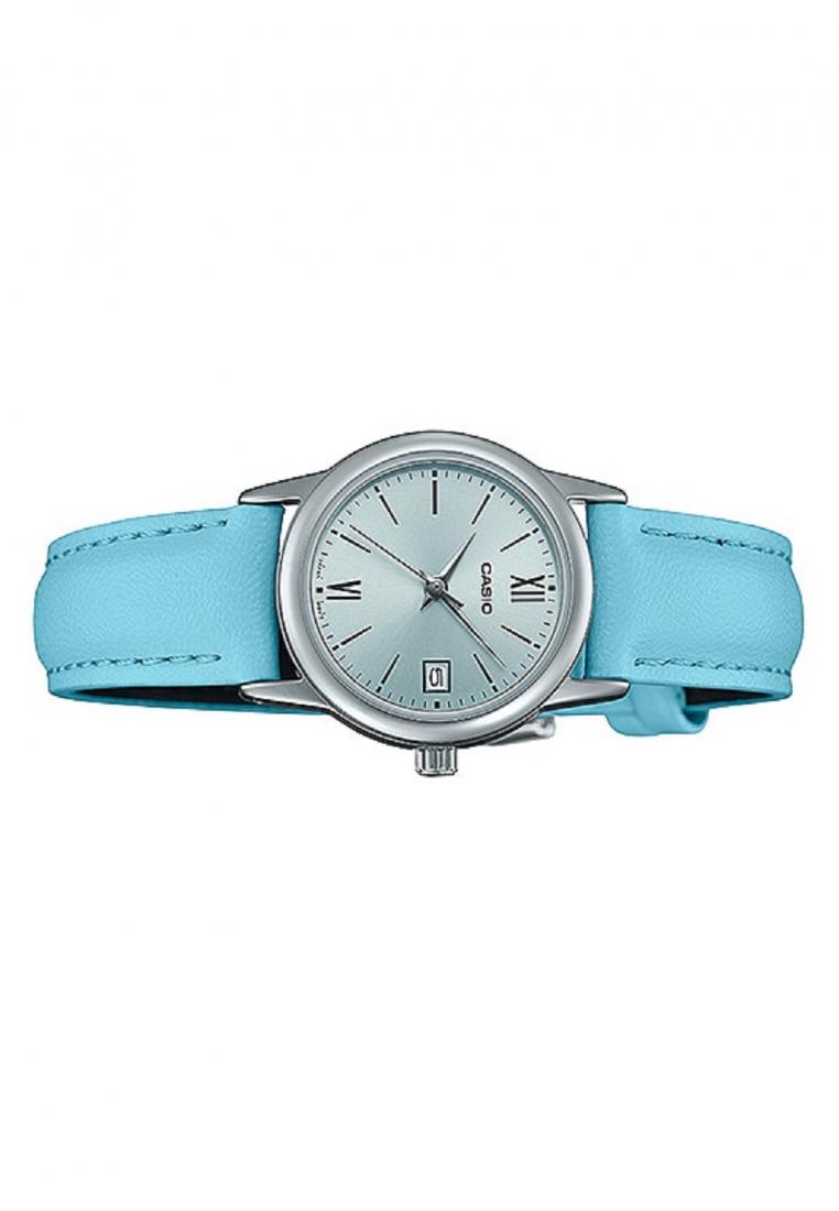 Casio LTP-V002L-2B3 Analog Leather Strap Watch For Women-Watch Portal Philippines