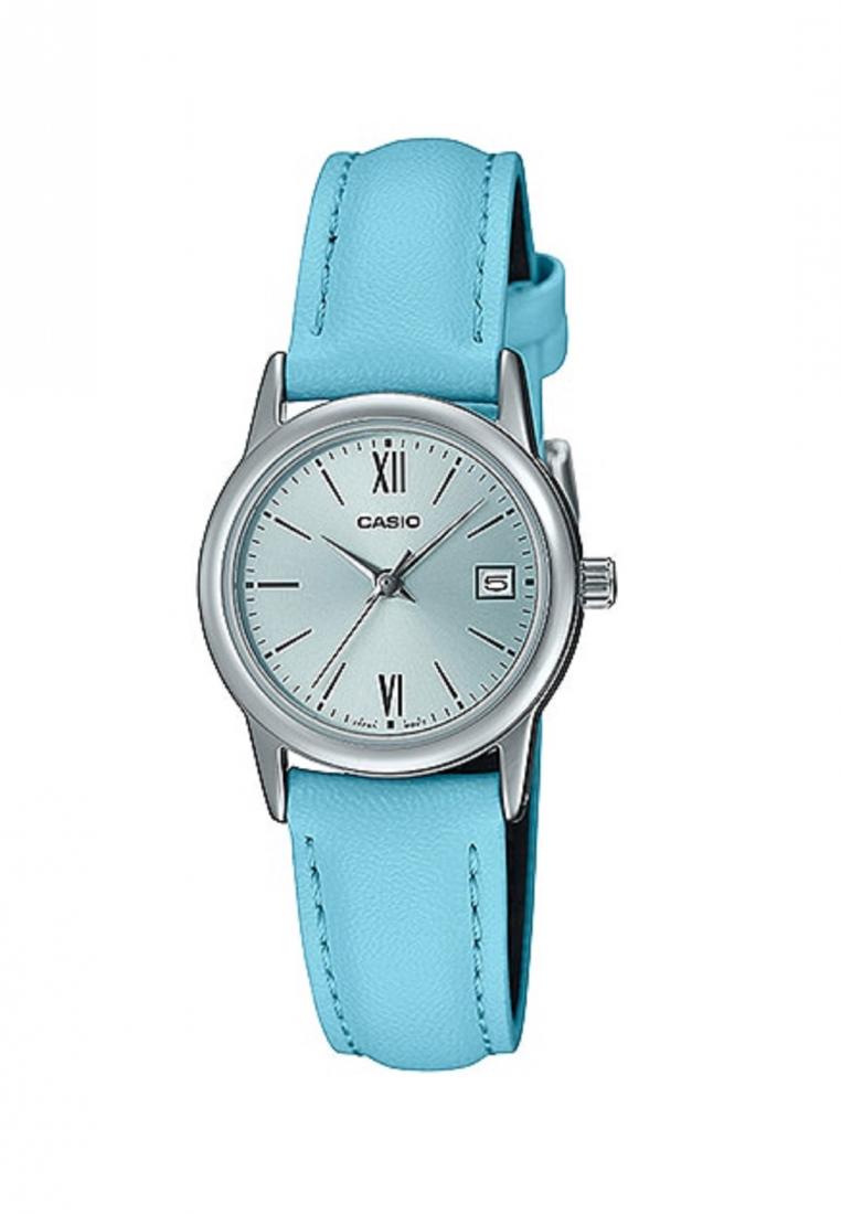 Casio LTP-V002L-2B3 Analog Leather Strap Watch For Women-Watch Portal Philippines