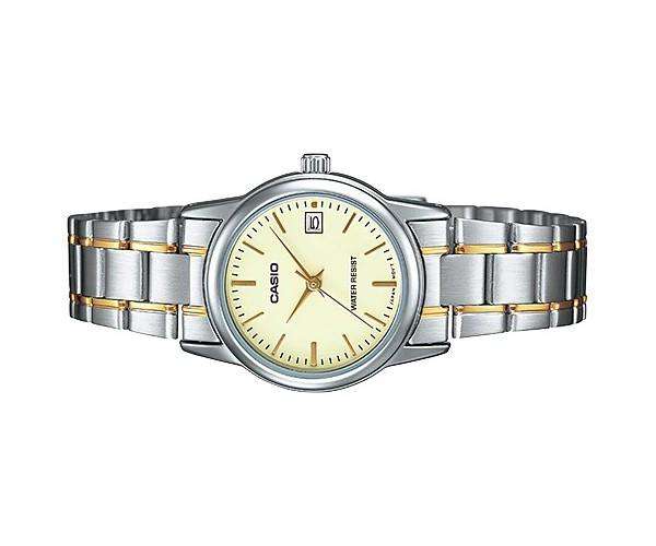Casio LTP-V002SG-9A Two Tone Stainless Steel Strap Watch for Women-Watch Portal Philippines