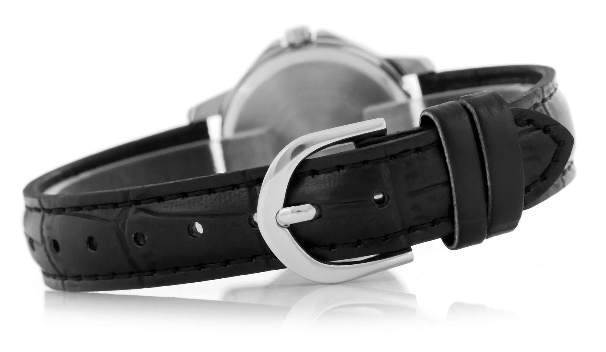 Casio LTP-V004L-7A Black Leather Strap Watch for Women-Watch Portal Philippines