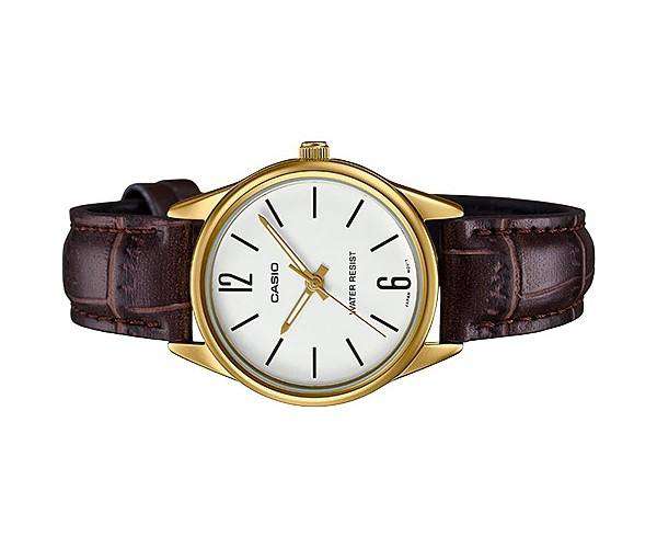 Casio LTP-V005GL-7B Brown Leather Strap Watch for Women-Watch Portal Philippines