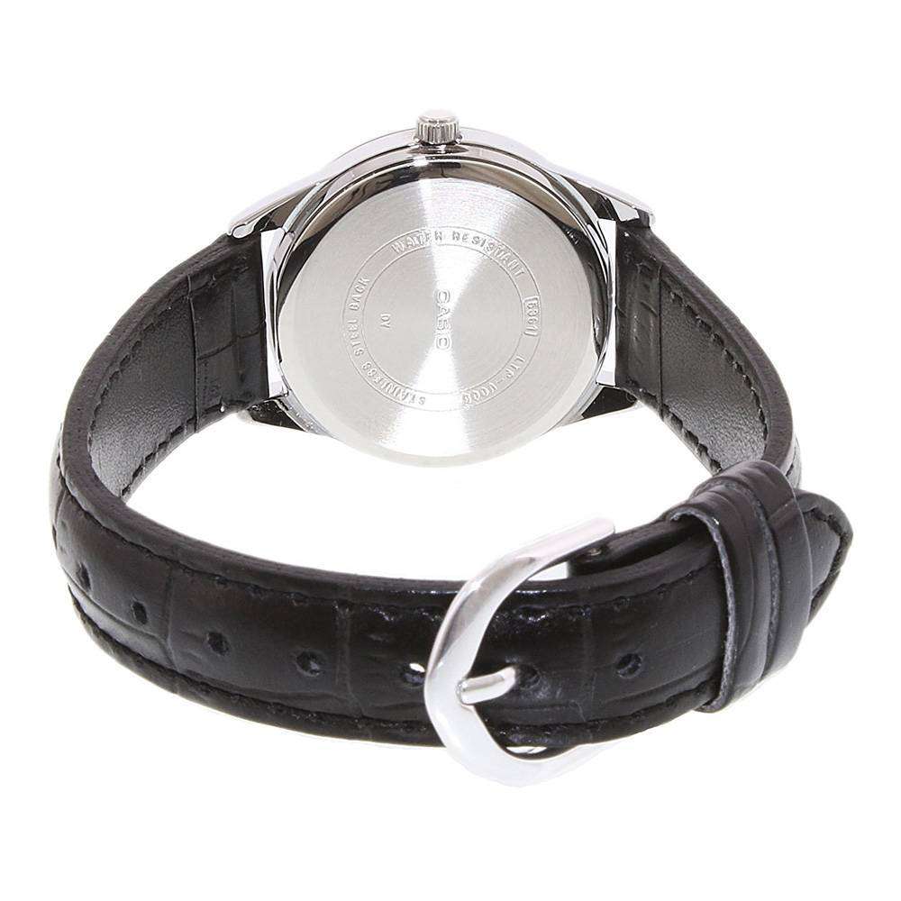 Casio LTP-V005L-1A Black Leather Strap Watch for Women-Watch Portal Philippines