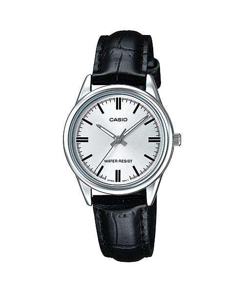 Casio LTP-V005L-7A Black Leather Strap Watch for Women-Watch Portal Philippines